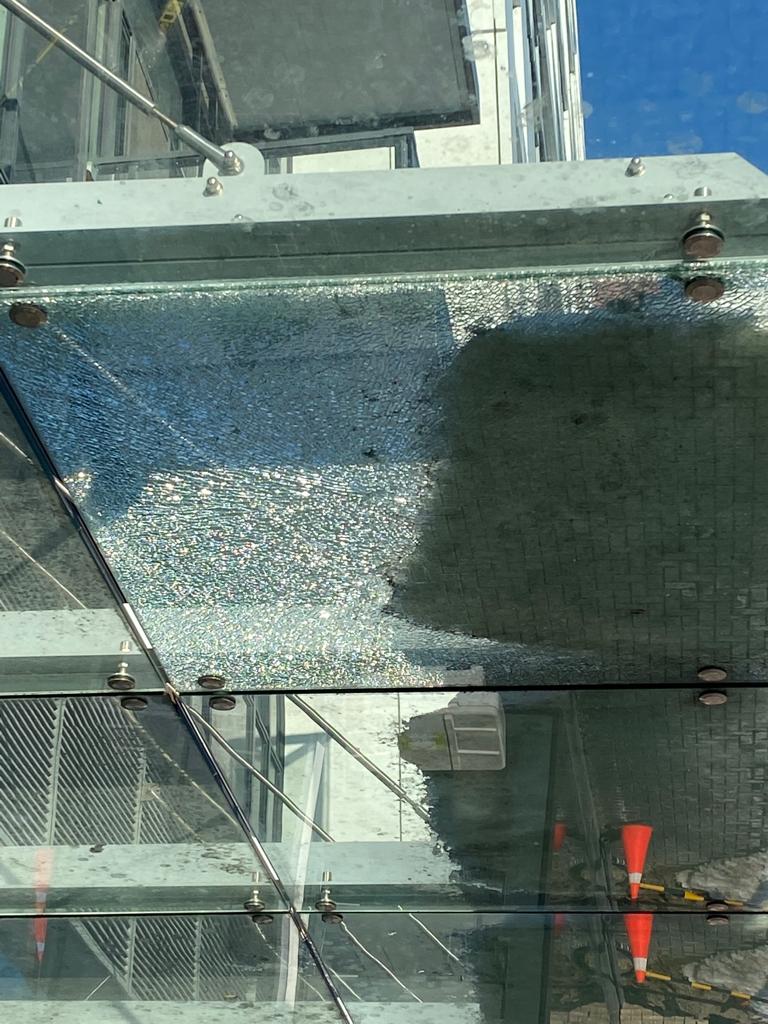 The Glass Experts - Condominum Front Entrance Ceiling Glass Repair