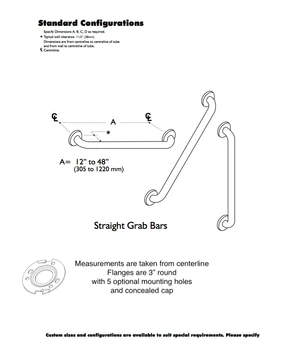 1.25" Diameter Smooth Stainless Steel Grab Bar - Image 4